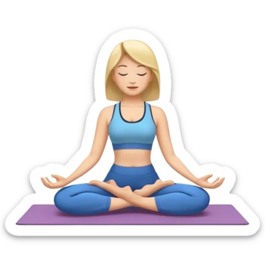 woman doing yoga sticker