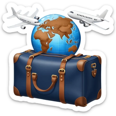 glob ,pass port, , travel bag , plane sticker