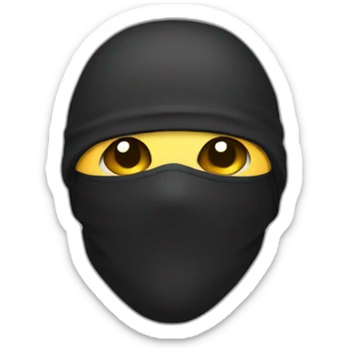 man with a balaclava sticker