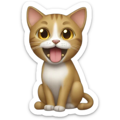 Un chat qui vomit sticker