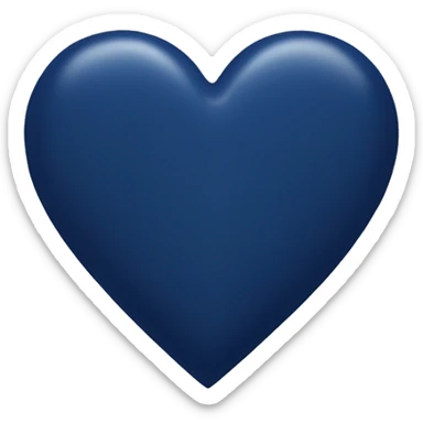 Navy blue heart  sticker