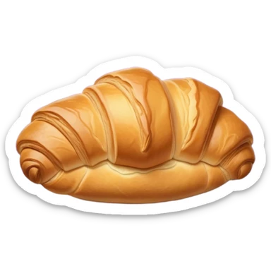 There's a croissant on a purple napkin. sticker