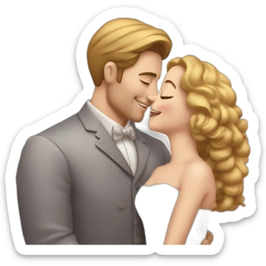 Homme qui fait un doigt d'honneur et des bisous des bisous sticker
