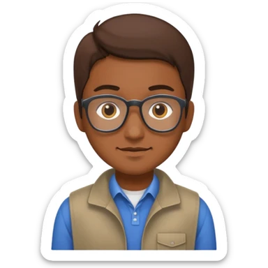 software engineer, casual wear, very slightly brown skinned sticker