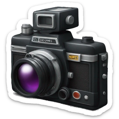 A film camera that can see through dimensions. sticker