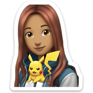 Sacha pokemon with pikachu sticker