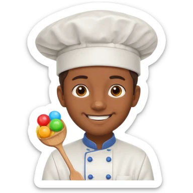 Chef + gumdrop hat sticker