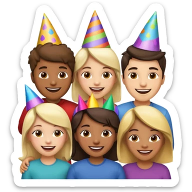 a bunch of friends sticker