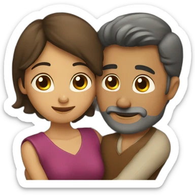 Abrazo hombre y mujer sticker