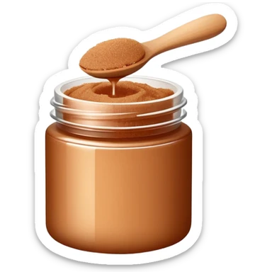 brown Body scrub cream pot  sticker