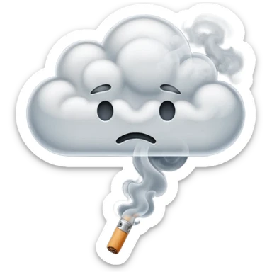 smoke coming out of a blunt sticker