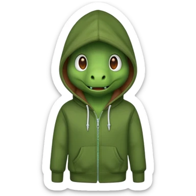 Dino in a hoodie  sticker