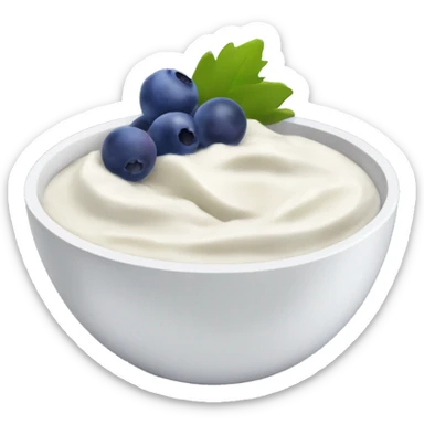 yoghurt bowl with grapes and blueberries sticker