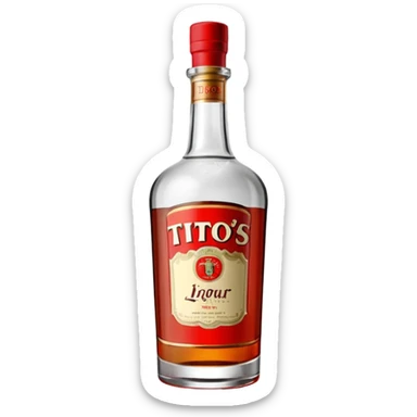 Tito’s liquor bottle sticker