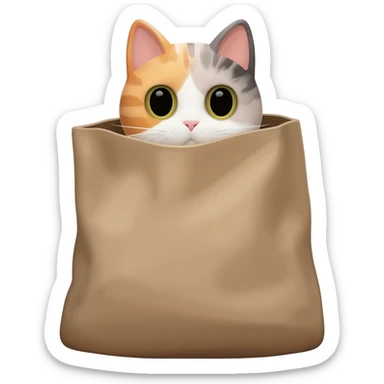 cat in a bag sticker