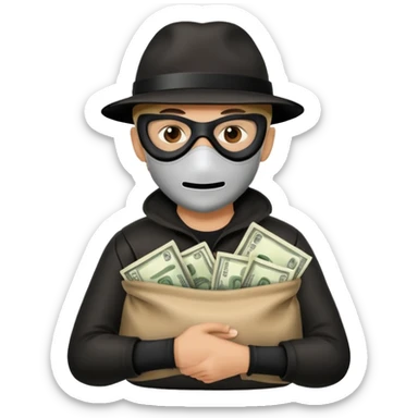Bank robber sticker