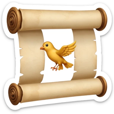 create an emoji of a flying scroll sticker