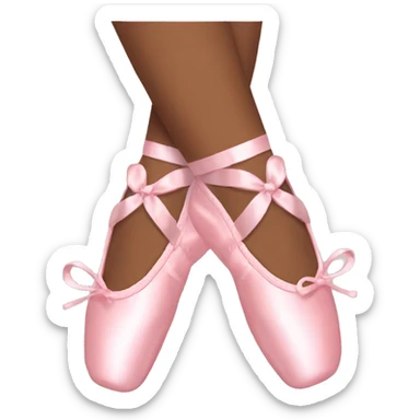 Pink ballet shoes aesthetic  sticker
