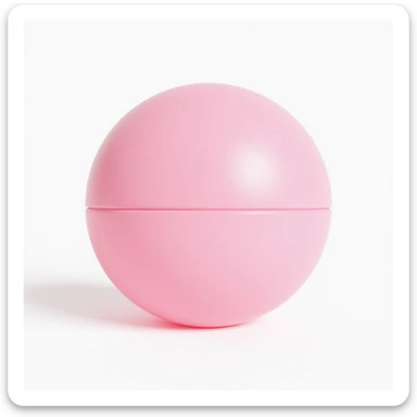 photorealistic pink object on white background sticker