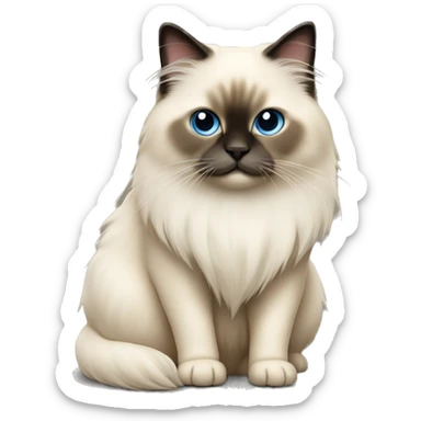 Full body birman cat long fur sticker