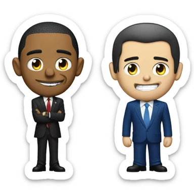 sonic and obama sticker