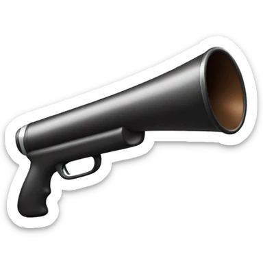 shotgun-shaped megaphone sticker