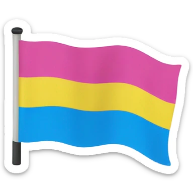 pansexual flag sticker