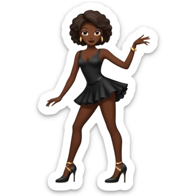 dancing silhouette with high heels sticker
