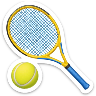 padel a racket with a yellow tennis ball sticker