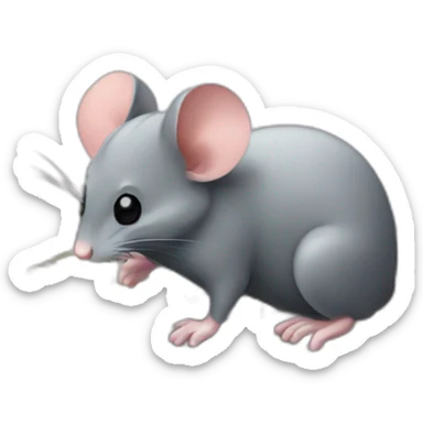 Mouse and keyboard playing on a computer sticker