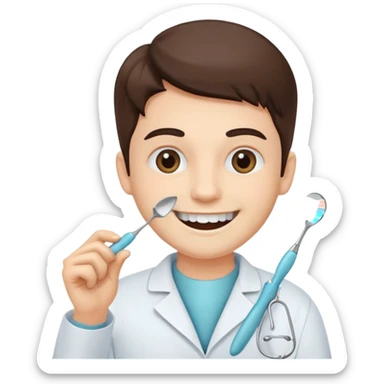 generate a dentist emoji that treats teeth sticker