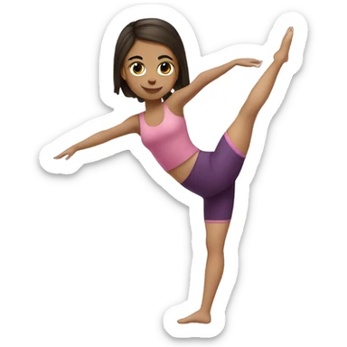 Cute Pilates girl brunette  sticker