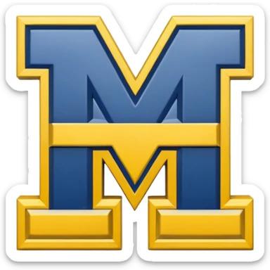 make an emoji of the michigan logo sticker