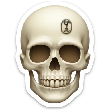 a working skull with a diplomat sticker