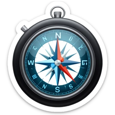 a broken ugly compass glass broken sticker