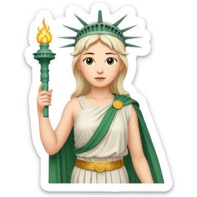 Une femme païen celtique en style statue de la liberté sticker