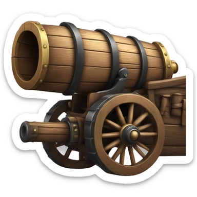 cannon on a pirate ship sticker