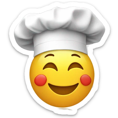 happy globe with a chef hat on top sticker