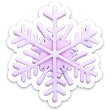 pastel pink snowflake  sticker