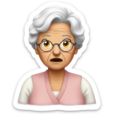  grandma being confused exresstion sticker
