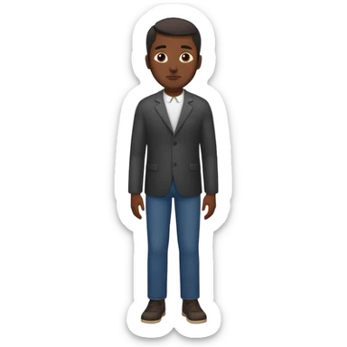 a black man full height sticker