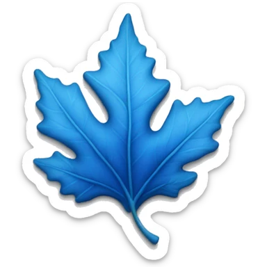 Blue sycamore leaf sticker