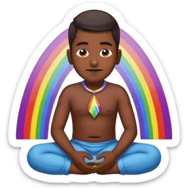 An Indian man who poops rainbows sticker