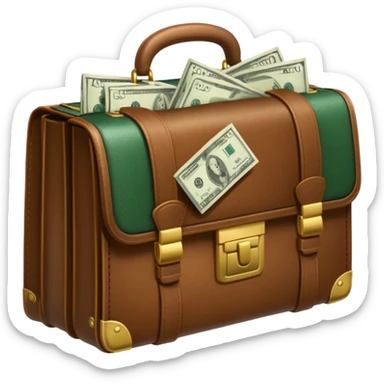 maletin con dinero sticker