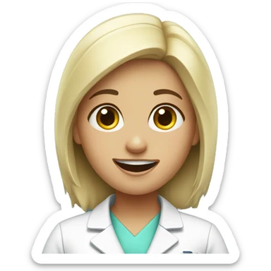 Dentist girl sticker