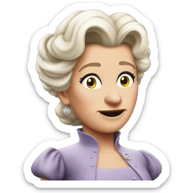 Ursula von der Leyenl photorealistic shrugs sticker