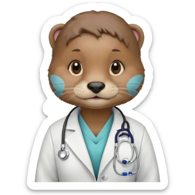 haz una nutria femenina como nutriologa sticker