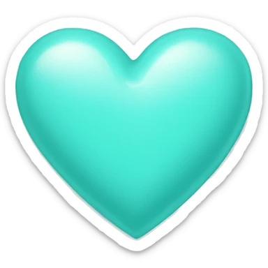 Tiffany blue heart sticker