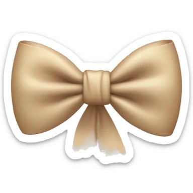 Beige bow sticker