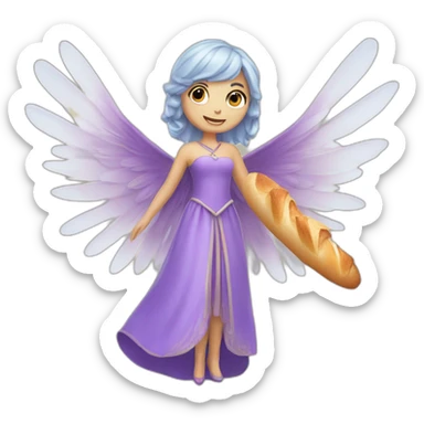 Une fée avec des ailes et magique baguette sticker